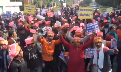 Haryana youth protest against unemployment outside CM Manohar Lal Khattar's residence