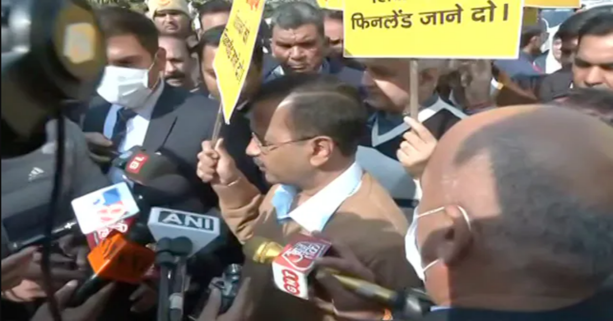 CM Arvind Kejriwal marches to Delhi Lieutenant Governor’s residence