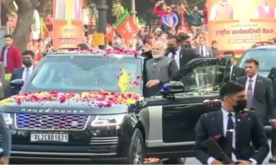 PM Modi takes out roadshow in Delhi, arrives NDMC Convention Centre for BJP mega meet