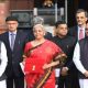 Nirmala Sitharaman wears red saree for Budget 2023