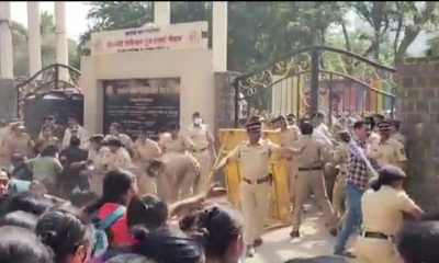 Mumbai Police lathicharge women protesters at fire brigade recruitment drive | WATCH