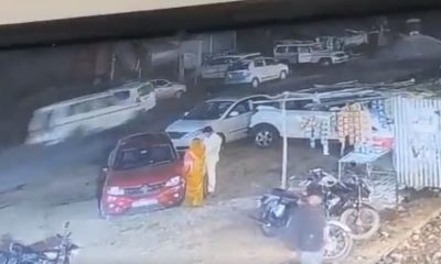 car ramming over passerby in Jalaun