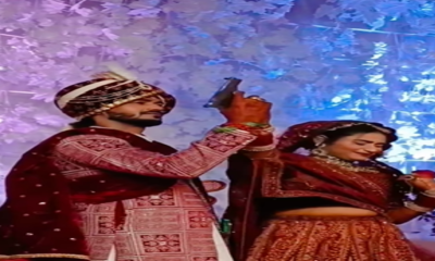 Bride-groom fire rounds in marriage ceremony