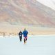 Frozen lake half marathon at Pangong Lake in Ladakh