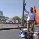 Man performs dangerous bike stunts