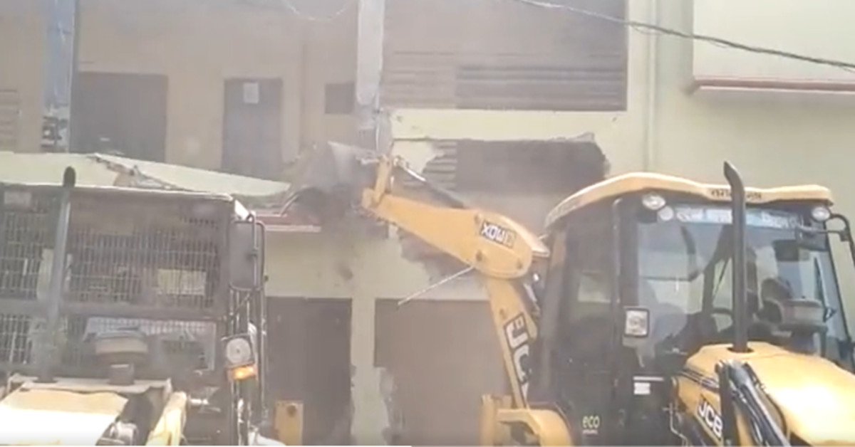 bulldozer actions against Syyed Qamar Abbas