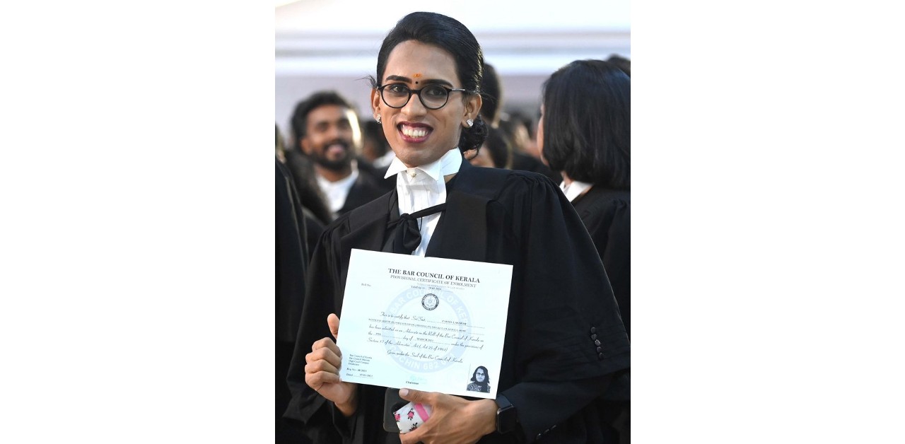 padma lekshmi Kerala's first transgender lawyer