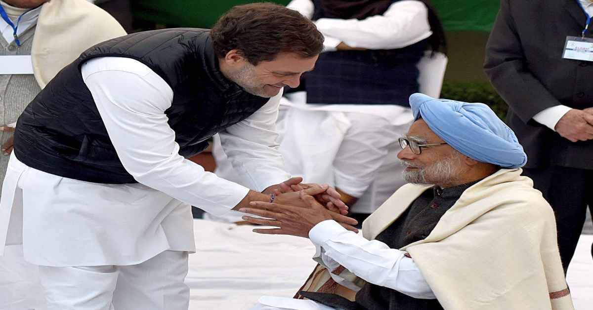 Rahul Gandhi and Manmohan Singh