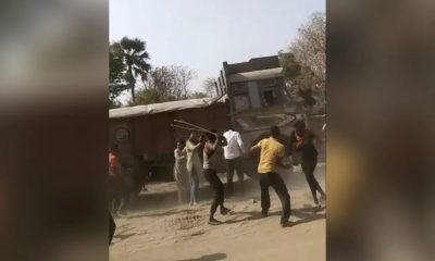 Bihar: Stones pelted at on-duty officers during illegal sand mining inspection, watch video