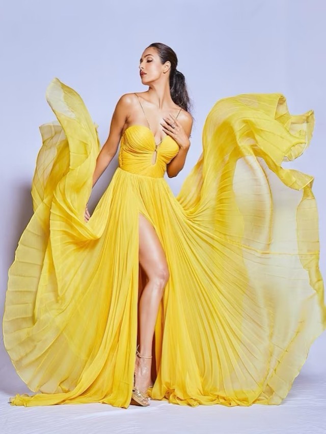 Malaika Arora Takes Your Breath Away In Yellow Iris Serban Gown