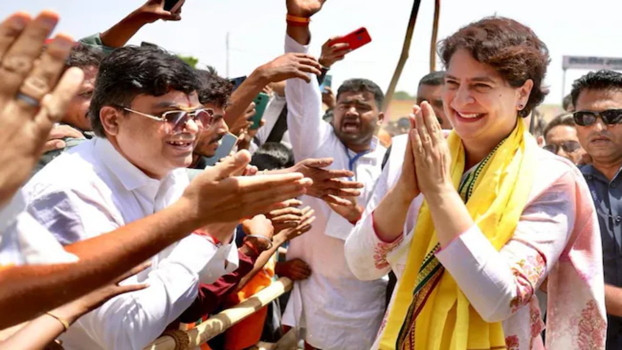 Congress leader Priyanka Gandhi Vadra begins party campaign for Madhya Pradesh election with rally
