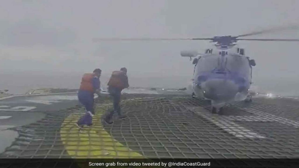 Cyclone Biparjoy: Watch Coast Guard's dramatic rescue of rig crew in high seas | Video