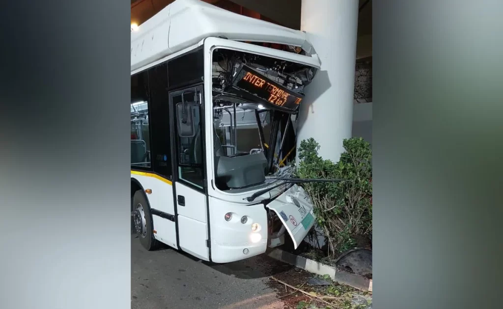 Bus accident at Bangalore Airport