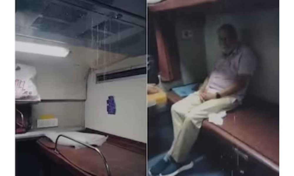 Watch: Video of water leaking from the roof of Mumbai-Indore Avantika express goes viral