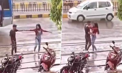 Watch: Couple dances in the rain in Indore, unaffected by traffic; netizens applaud dance video
