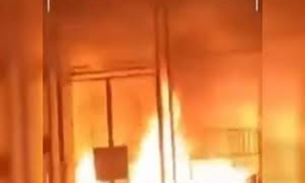 Indian consulate set on fire