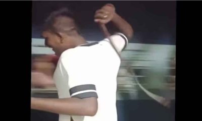 Watch: Man in a train hits passengers on another moving train with belt in Bihar