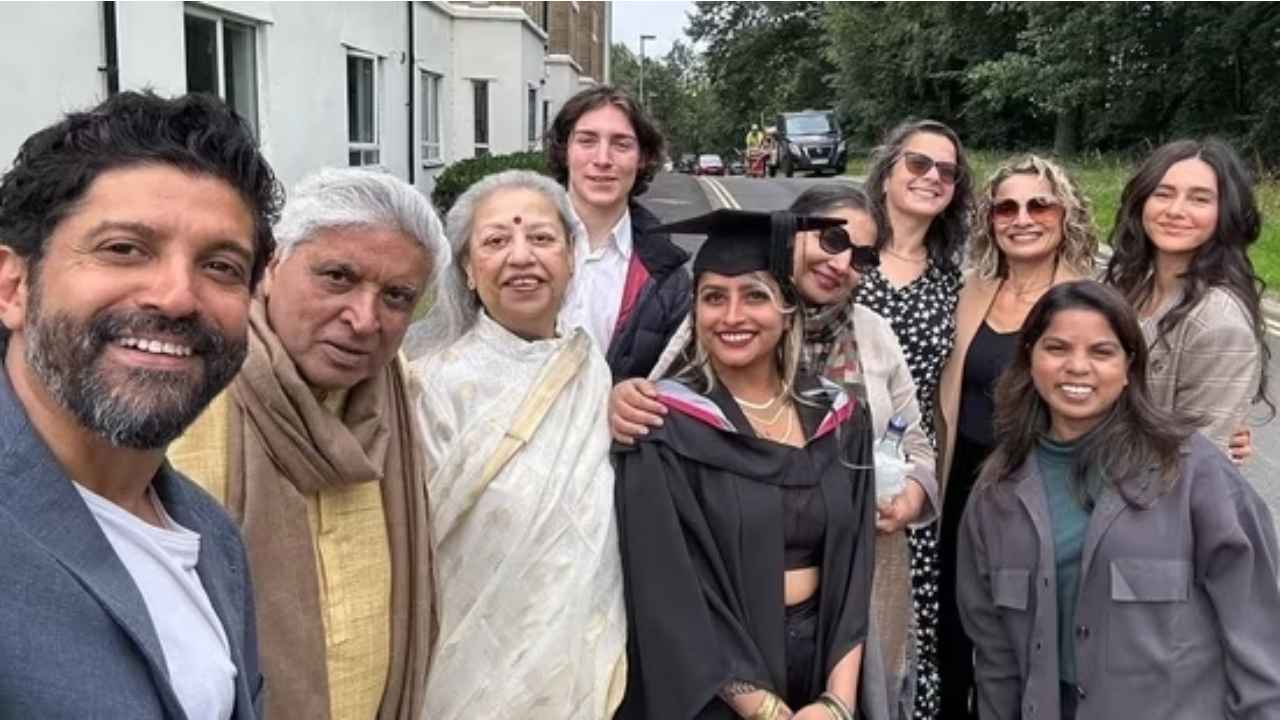 Farhan Akhtar shares pictures from daughter Shakya’s graduation ceremony