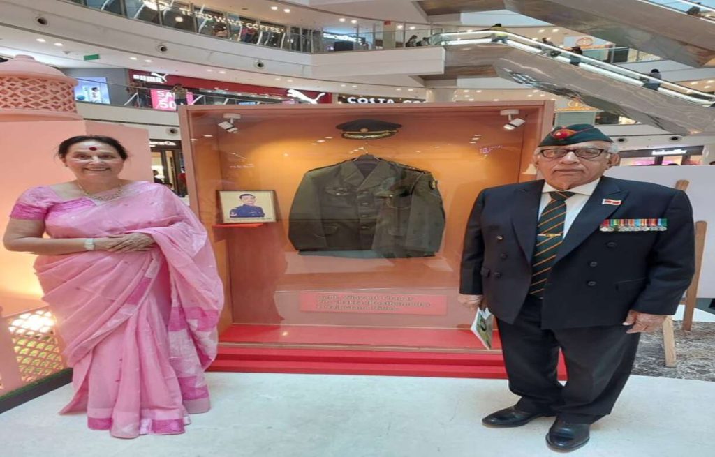 Kargil Diwas: Martyr Captain Vijayant Thapar's parents stand alongside son's uniform at DLF Mall in Noida,