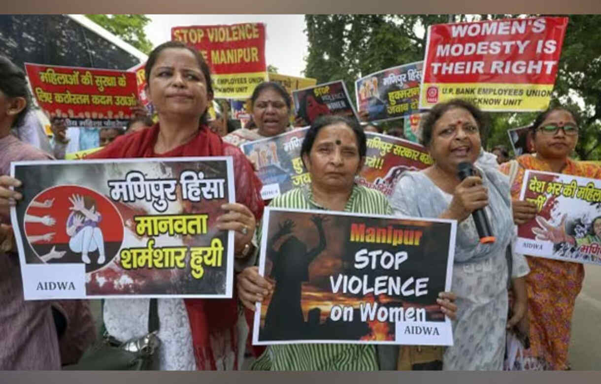 Manipur violence protest