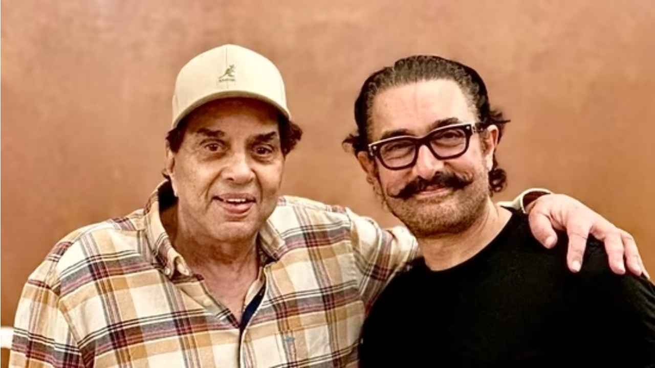 Dharmendra shares pictures with Aamir Khan, Bobby Deol and Aamir’s son Azad