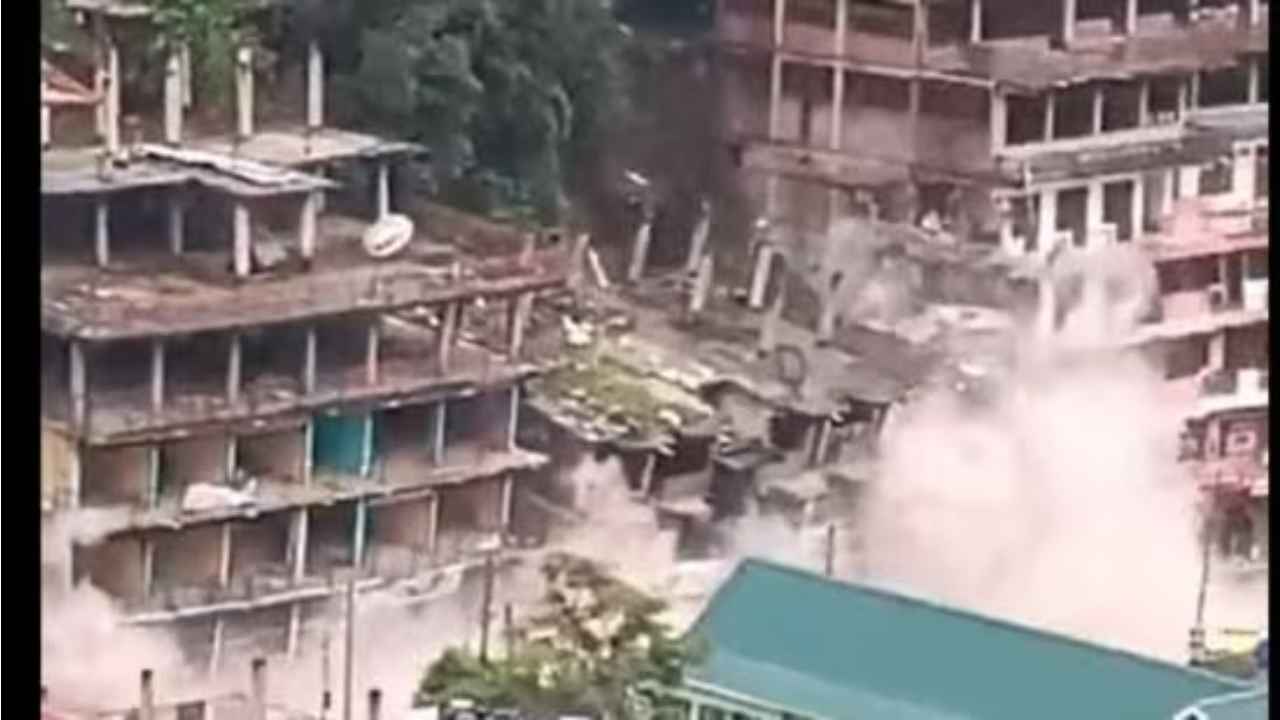 Watch: Several houses collapse in landslide in Himachal’s Kullu