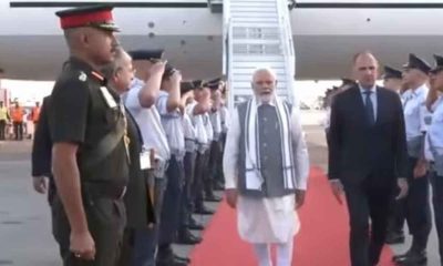 PM Modi lands in Greece Capital Athens on Friday for a day at the invitation of Greek Prime minister Kyriakos Mitsotakis