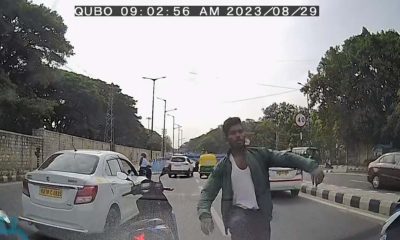 Caught on cam: Man attacks ISRO scientist, kicks his car in road rage incident in Bengaluru