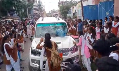 Watch: Bihar government school students vandalise Education officer's vehicle to protest against lack of facilities