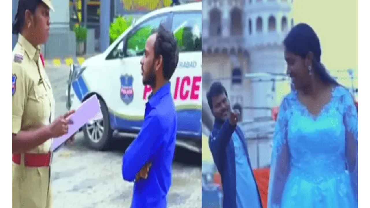 Watch: Pre-wedding shoot of police couple in Hyderabad goes viral on social media