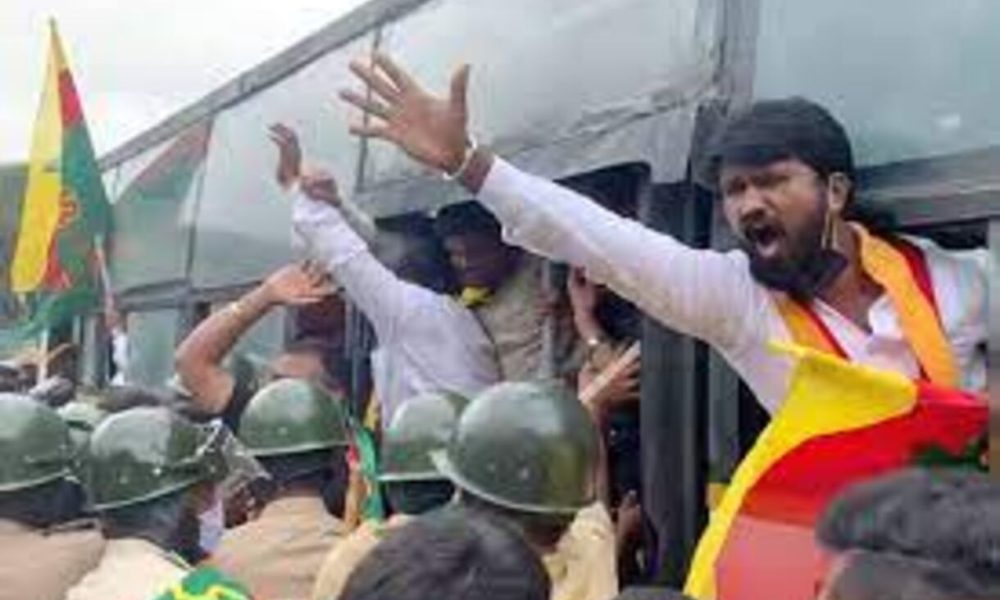Karnataka Bandh: Pro-Kannada activist Vatal Nagaraj detained by Town Hall Police during protest