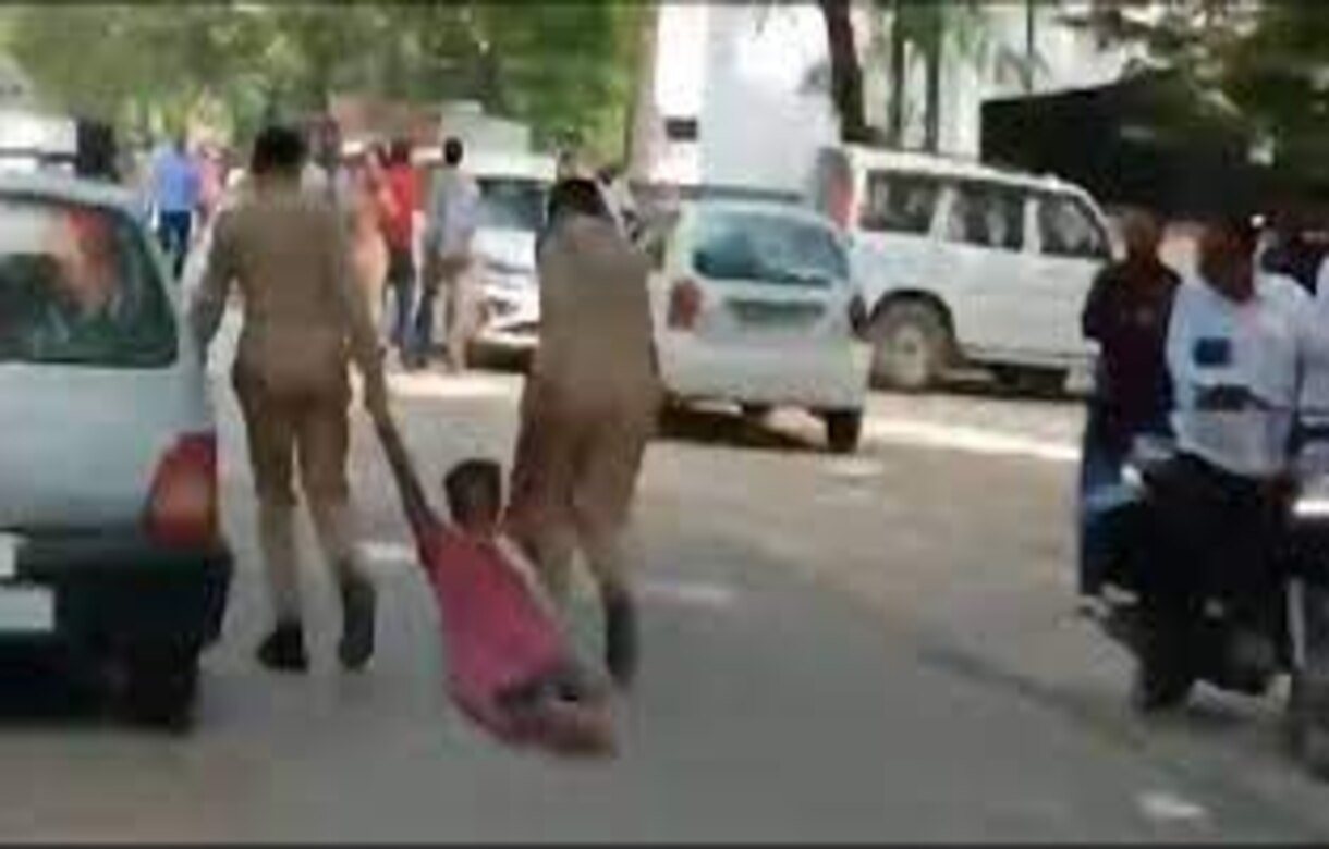 Uttar Pradesh: Differently abled woman dragged on road by police constables in Hardoi, investigation underway