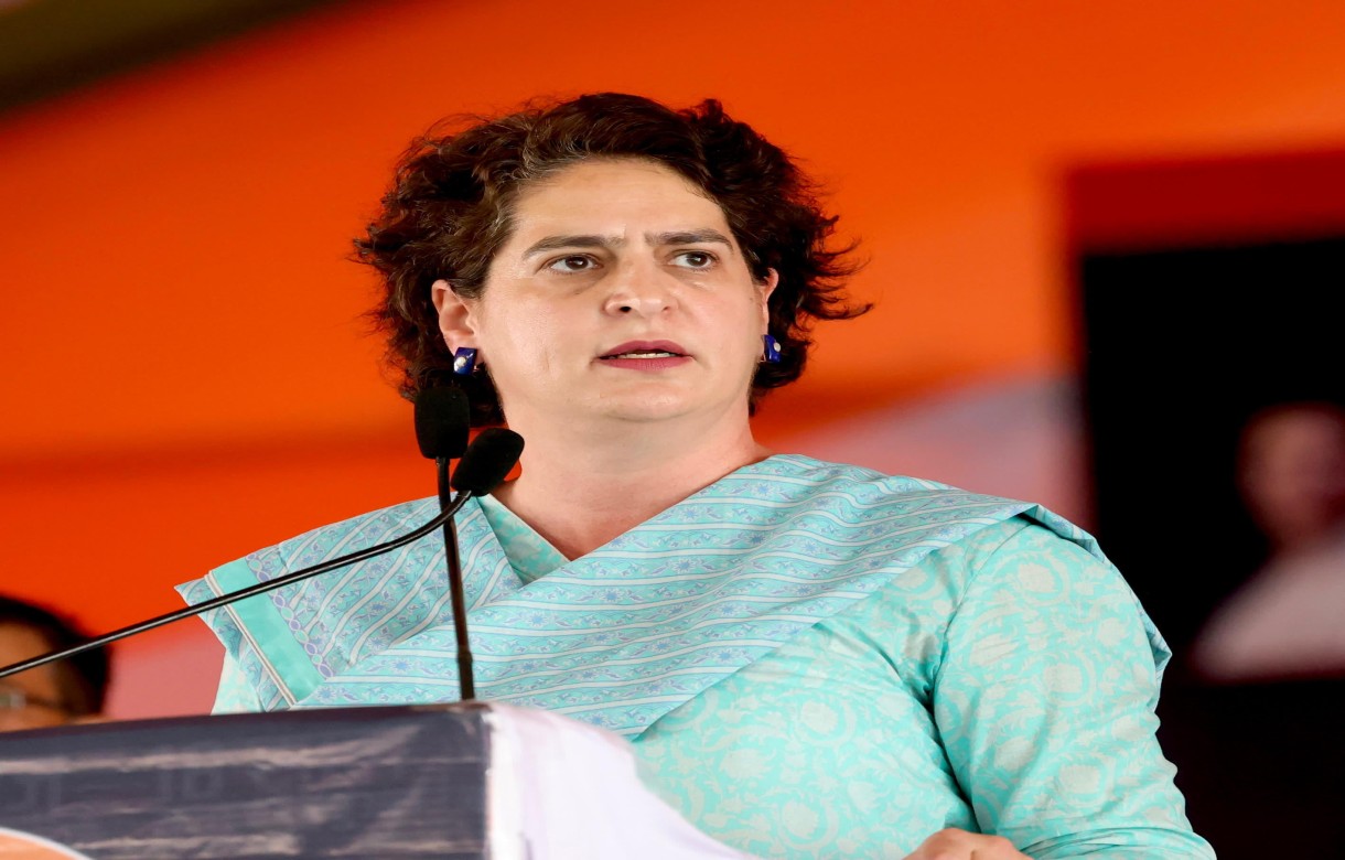 Why didn’t ED visit homes of officials in Madhya Pradesh, asks Priyanka Gandhi at Dhar rally