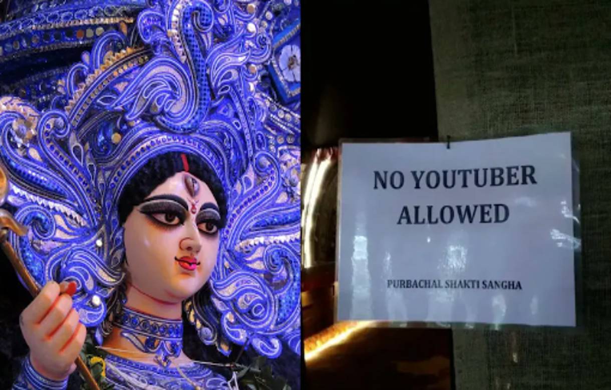 Kolkata: Notice outside Durga Puja pandal banning YouTubers goes viral