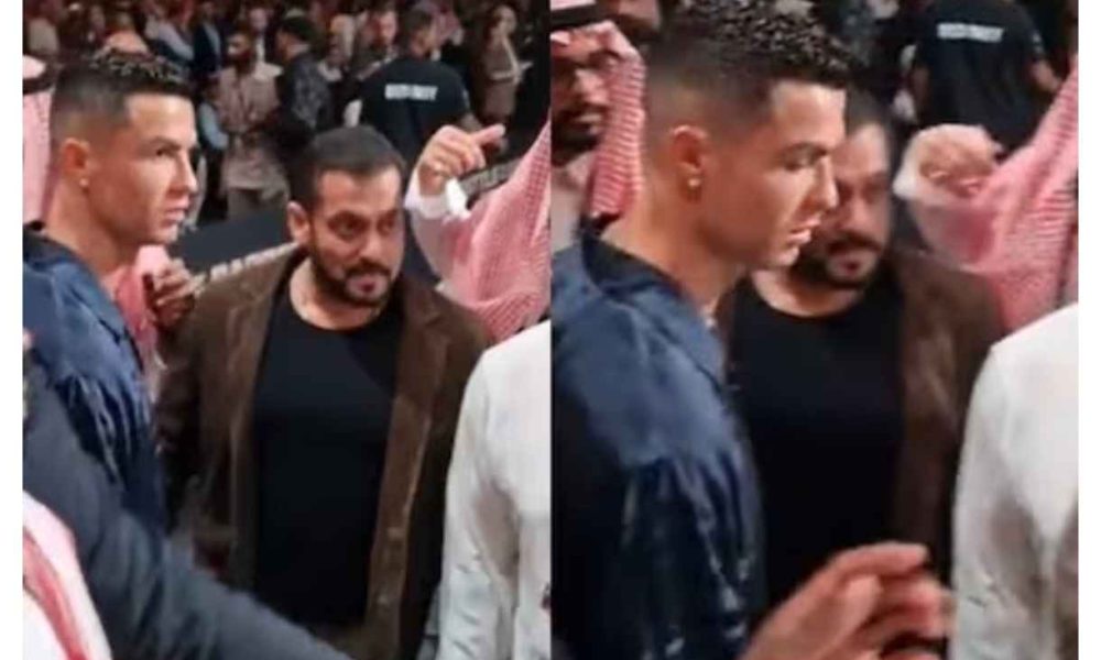 Watch: Salman Khan, Cristiano Ronaldo, Georgina Rodriguez watch boxing bout in Saudi Arabia, video goes viral