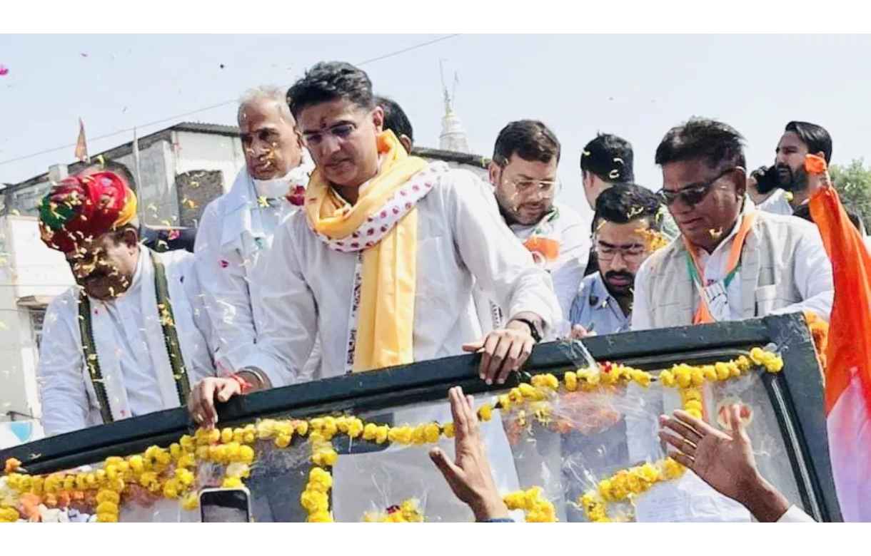 Rajasthan Elections: Sachin pilot holds road show ahead of filing his nomination from Tonk Assembly