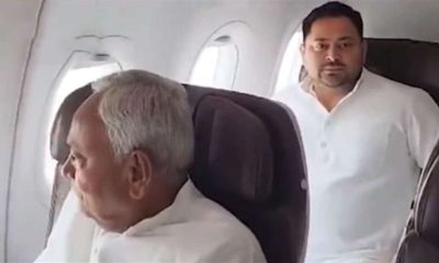 Nitish Kumar, Tejashwi Yadav take same flight to Delhi ahead of NDA, INDIA bloc meetings
