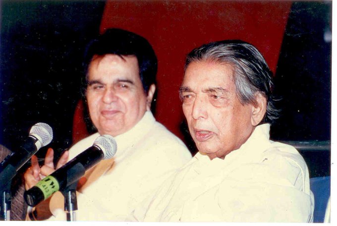 Kaifi Azmi with Dilip Kumar